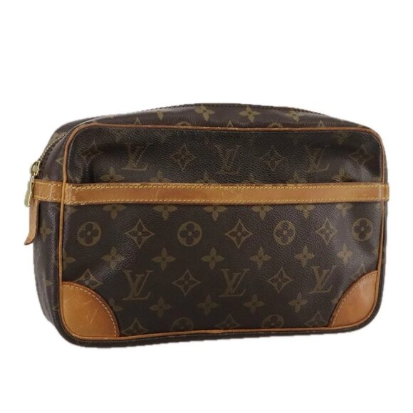 LOUIS VUITTON Monogram Compiegne 28 Clutch Bag M51845 LV Auth 106986 - Picture 1 of 16